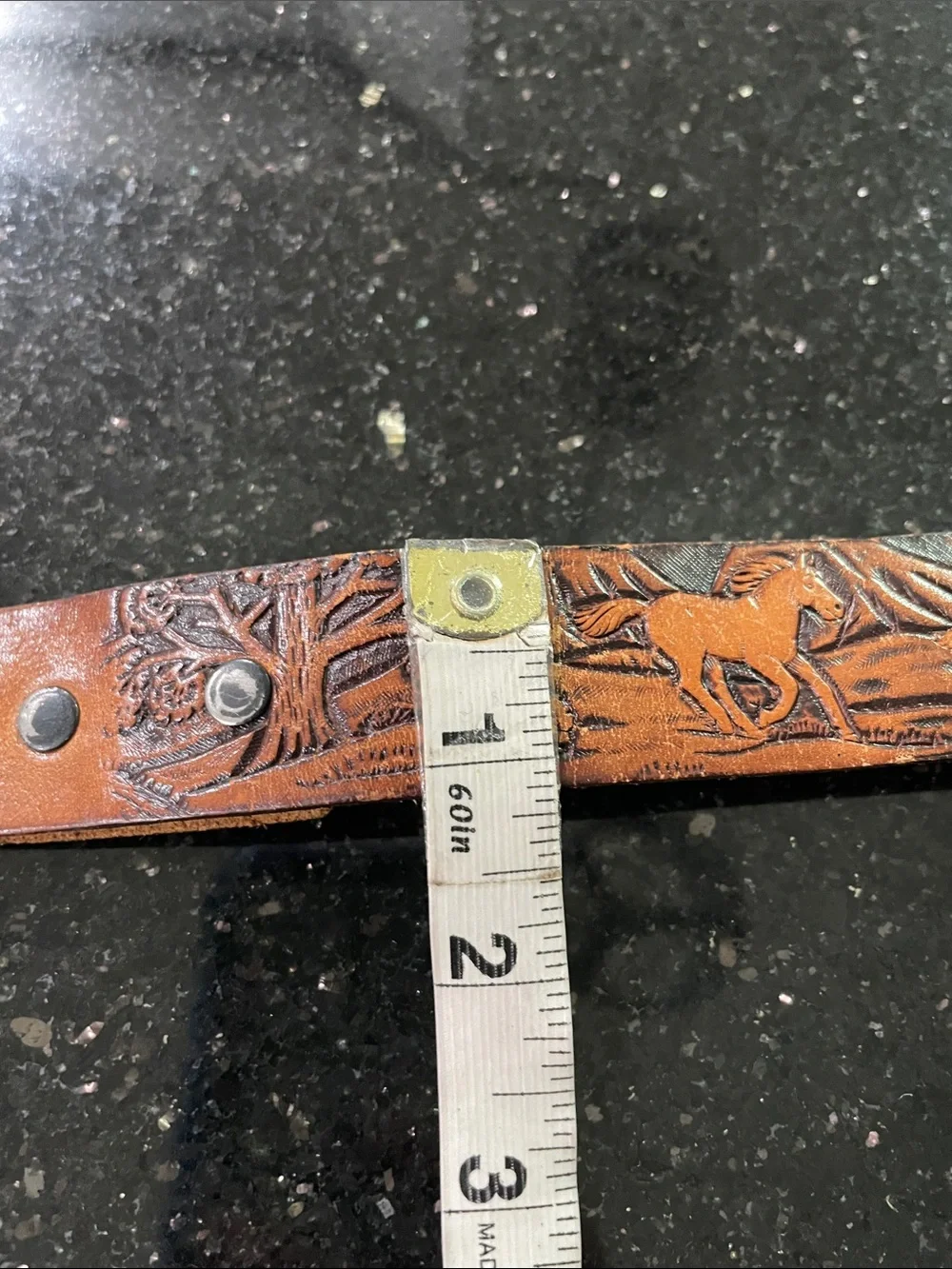 Vintage Wrangler Kids Leather Western Belt